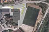 Skisseprosjekt for svømmehall i Sveio mellom Vigdartun og fotballbane. Svømmebasseng 25 m med opsjon opplæringsbasseng og klubbrom. Utarbeida av Vikanes Bungum Arkitekter AS