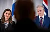Innbyggjarane i Finland er endå ein gong dei lykkelegaste i verda, mens Noreg hamna på sjuande plass, i FNs lykkekåring. Her representert med landets statsministrar, Sanna Marin og Jonas Gahr Støre. FOTO: OLE BERG-RUSTEN / NTB/ NPK