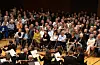 Bergen filharmoniske orkester spelte for 350 publikummarar i Vigdartun fredag kveld.FOTO: TORSTEIN TYSVÆR NYMOEN