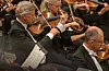 Bergen filharmoniske orkester spelte for 350 publikummarar i Vigdartun fredag kveld.FOTO: TORSTEIN TYSVÆR NYMOEN