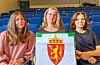 Julianne Rommetveit (15), Hanna Sydon (15) og Sanna Haaland (14) fulgte skolevalget tett. De spådde Frp-seier – og fikk rett. Foto: Emma Halleraker Vikse