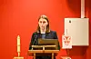 Tatsiana Kozel representerer Sveio Ap, men hadde interpellasjon og fremmet forslag til vedtak på eget initiativ i sist kommunestyremøte. Foto: Morten Vågset Møller