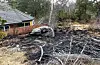 To ungdommar var sett springande frå brannstaden. FOTO: EINAR VESTVIK