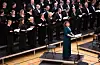 Bergen filharmoniske kor mved solist og sporan Ann-Helen Moen.FOTO: TORSTEIN TYSVÆR NYMOEN