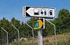 Ladeskilt for hurtiglading. Illustrasjonsfoto
