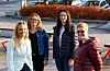 Styret i Sveio sentrumforening gler seg over god oppslutnad blant utstillarane på haustmarknaden dei inviterer til. No ser dei fram til yrande folkeliv på laurdag. F.v. Line Remøy Bertelsen, Grethe Lier, Guro Røher Eriksen og Åse Katla.