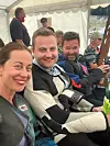 Sveio-ordføraren med to av konkurrentane: Kåre Martin Kleppe (Tysnes) og Hans Petter Thorbjørnsen (Ulvik).