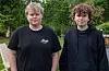 Unge entreprenørar: Noah Osnes Lønning og Peder Robberstad Vold. Foto: Einar Vestvik