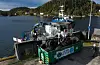 Slettaa Dykkerklubb stilte med 12-13 dykkarar utanfor ferjekaia i Valevåg. Med god hjelp frå båtane til Bremnes Seashore blei dei tatt på land.