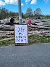 Frå aksjonen nord i Sveio.