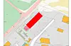 Det raude og rosa er det nye store industribygget, og rett nedanfor kan ein sjå dei planlagde parkeringsplassane.