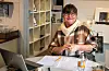 Ruth G. Ø. Eriksen var i fullgang med vareopptelling då Vestvind besøkte henne på Ryvarden. Foto: Einar Vestvik