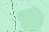 Avkøyselen er merka med ein raud X. Kart: Google Maps