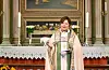Biskop Ragnhild Jepsen er imponert ove roppslutnaden om visitasgudstenesta og rosar det kyrkjelege arbeidet i Sveio.