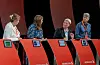 F.v.: Gunn Marit Helgesen, styreleiar KS, Astrid Hoem, leiar AUF, Beate Gangås, leiar PST og Vidar Udjus, politisk kommentator, Fædrelandsvennen, deltok i debatten «Trues lokalpolitikere til taushet?» under Arendalsuka.