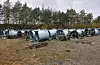 Gamle vifter frå Bømlafjordtunnelen blir mellomlagra ved Haraldsplass.