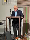Willy Mjånes heldt innlegg om Sveio pensjonistforening si historie.
