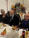 Astrid Kallevik, Lars Eikehaugen og Torstein Gramshaug klare for jubileumsfest.