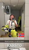Etter ei lita feiring på formiddagen, med tog i byn og grilling og kos med familie, venta vekas siste ettermiddagsskift inne på Kårstø, på hu Marie Emberland. Ei flott 17. mai på jobb, i budnad nummer 2.