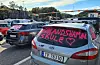 Bilkortesje frå Valevåg 11. april 2021.kortesje protest grendaskular opptog