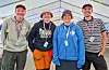 Denne flotte gjengen frå Sveio var på 4H Landsleir 6.-13. juli på Voss: F. v. Hans Ole Emberland, Agnete Flatnes Skarveland, Åshild Irene Lie og Åsmund Flatnes Skarveland.