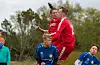 Frå kampen mellom Sveio og Sauda onsdag 11. mai.FOTO: TORSTEIN TYSVÆR NYMOEN