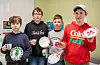 Kajetan Sydon, Kristian Starefoss, Jon Tobias Lillås og Sakarias Heimestøl presenterer porselenmaling med inspirasjon frå Polen.