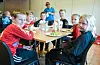 Tacolunsj: Frå venstre Johannes Bua, Gabriel Krokedal Lie, Markus Håvik, Lars WIlliam Føyen, Thea Vikse Hinderlid og Regine Opheim.FOTO: TORSTEIN TYSVÆR NYMOEN