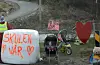 Bilkortesje frå Valevåg 11. april 2021.kortesje protest grendaskular opptog auklandshamn