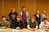 Dei som møtte på det konstituerande møtet var framme frå venstre Sebastian Johannessen, Benjamin Rossehaug, John Bernhard Mølstre og Hans Ile Emberland. Bak frå venstre Rebekka Jespersen, Jone Birkeland (varamedlem), Jenny Haldin og Vilja Andreassen Håheim.