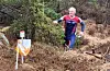 Arild Aasheim frå Ganddal IL på veg til siste post før målpassering. Aasheim tok tredjeplassen i sin klasse.