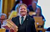 —Det er viktig for oss å føre kommunane og fylkeskommunane, og ikkje minst innbyggjarane, trygt gjennom tidene vi opplever no, seier kommunal- og distriktsminister Sigbjørn Gjelsvik (Sp). FOTO: TERJE PEDERSEN / NTB / NPK