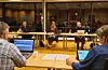 Frå formannskapet måndag kveld. F.v. Jarle Jacobsen (KrF), Monica V. Valen (Sp) og Håkon J. Skimmeland (Ap).