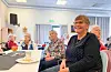 Dei gler seg til trekninga.Frå venstre: Mållfrid Aarestad, Olga Jacobsen, Britt Vatne.FOTO: THOMAS VALLESTAD DRAGESET