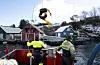 Mange dekk kom opp frå vatnet. FOTO: THOMAS VALLESTAD DRAGESET