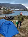 Forutan to netter på hotell, sov Eyvind og June i tomannstelt på turen. Foto: June Framnes Dyngen