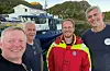 Håbrann_gjeng2.jpgTeamet som var har vore ute og merka håbrann i sommar. Frå venstre: Inspektør Harald Knotten og skipper Palmar Knardal (Fiskeridirektoratet), forskarane Keno Ferter og Otte Bjelland (HI). I bakgrunnen er båten Rind frå Fiskeridirektoratets sjøteneste.