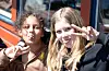 Sofia Ananda Bjelland (12) og Malene Hammer Kvalvågnes (12)IdrettsdagSveio skule