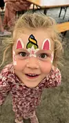 Leah Vestvik Stølås var fornøyd med enhjørning-malingen.