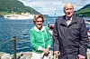 Kong Harald og dronning Sonja i Ølen i Vindafjord kommune i Rogaland i samband med fylkesbesøka til Agder og Rogaland i mai.