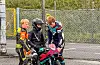 Gabriel Gravelsæter-Gravdal (t.v.), Even Clementsen og Oddvar Gravelsæter-Gravdal under RaceTour i Thy i Danmark. Alle tre representerte NMK Haugaland i løpet. Foto: Privat