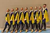 Flag Baton Senior – Gullvinnere og VM-uttak.(Verdensmestere fra VM 2023) Fra venstre: Emmelin Hjelmeseter, Malin Nordnes, Ingrid Andrea K. Panayiotou, Emilia Åsbø, Malin Åsbø, Sunniva Vikse, Ingeborg Storstein, Cecilie Apeland, Alex Petersen.Foto: Privat