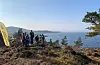 Vidsyn ut mot Sletta, Bømlafjorden og Bømlo. Foto: Lillian Mjånes