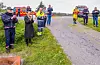 Etter øvinga vent det applaus frå følget som bestod av representantar for eigarkommunane i Haugaland brann og redning IKS.FOTO: TORSTEIN TYSVÆR NYMOEN