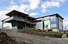 Både Albatross Spa og Albatross Fitness, som er lokalisert i denne bygningen, er blant dei som ligg an til å få straumstøttte frå Sveio kommune.ARKIVFOTO