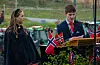 10. klassingane Ingvild Haugland og Vebjørn Hjelmeseter heldt ein flott og reflektert tale for dagen.
