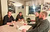 AIL sitt styre som har planlagt feiringa. F.v. Stig Nilsen, Sigurd Økland, Kenneth Tverfjell og Ole Velde. Kurt Bårdsen var ikkje til stades då bildet blei tatt.