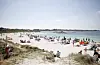 Åkrasanden kan smykke seg med å være en Blått Flagg-strand.