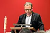 Arne Tveit Katla fotografert på talerstolen i 2016, då han var folkevald i kommunestyret.ARKIVFOTO.