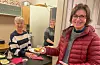 Frå venstre Ingebjørg Enerstvedt Haga og Mette Bua i kafegjengen og Elin Karin Sveen.Foto: Anne Synnøve Breistig
